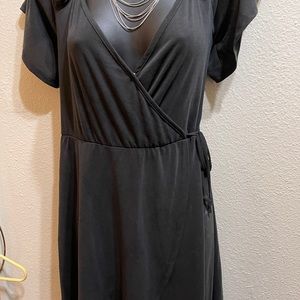 Black rayon wrap around dress